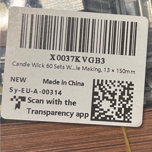 Candle Wick 60? Sets for Candle Making Wood wicks & metal wick holders Hobby - Picture 2 of 2